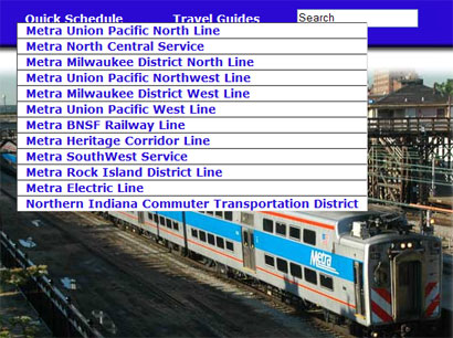 Metra Schedule Navigation