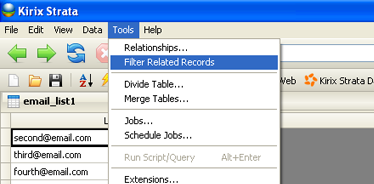 Screenshot - Filter Related Records